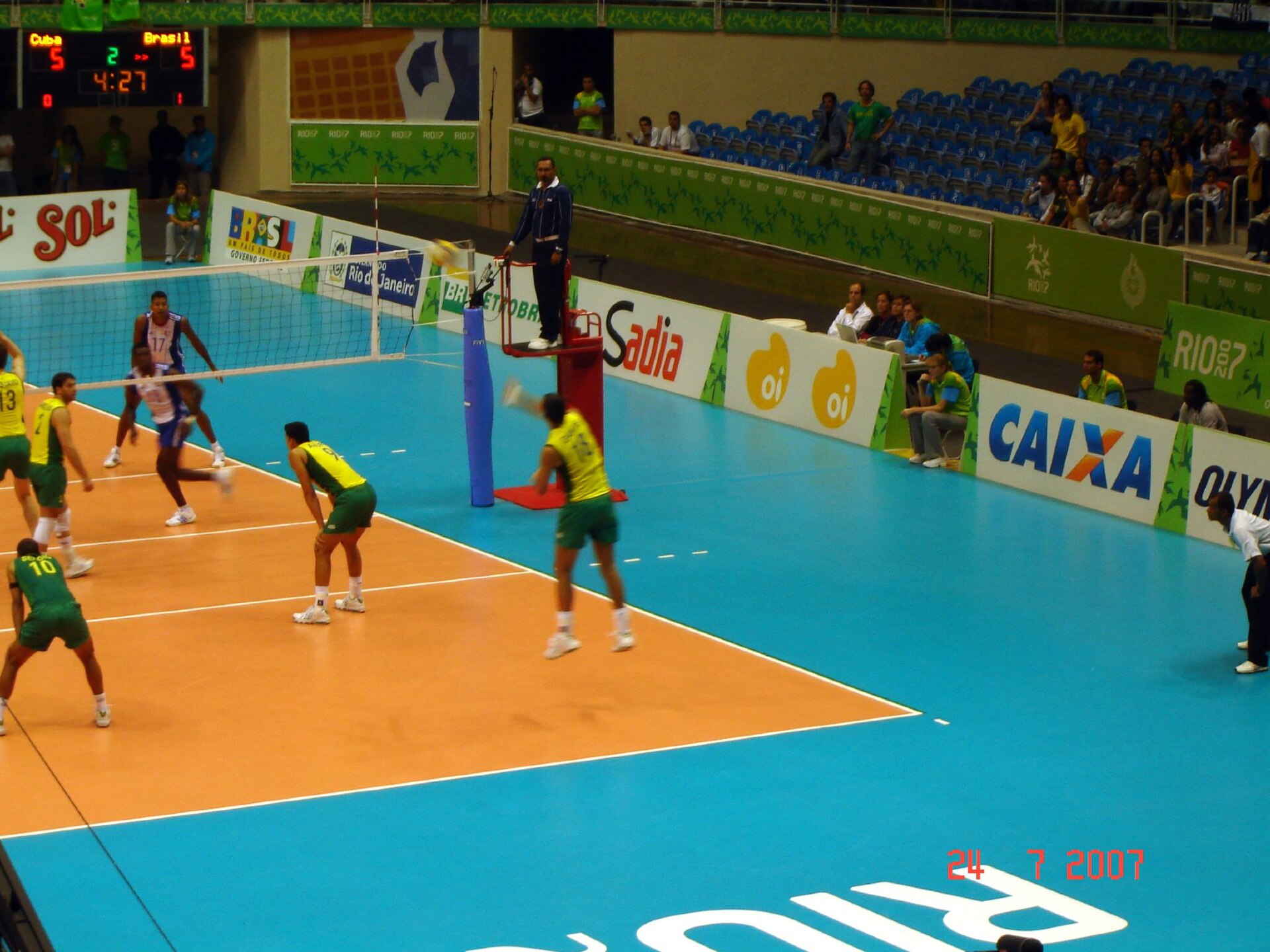 Dante sacando no Pan 2007